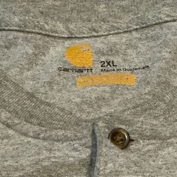 Carhartt Gray Short Sleeve Henley Tee - Picture 3 of 6